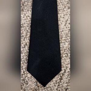 Britsport By Britannia Men's Necktie, Black, Solid Pattern, Silk